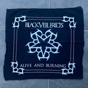BLACK VEIL BRIDES black and white bandanna